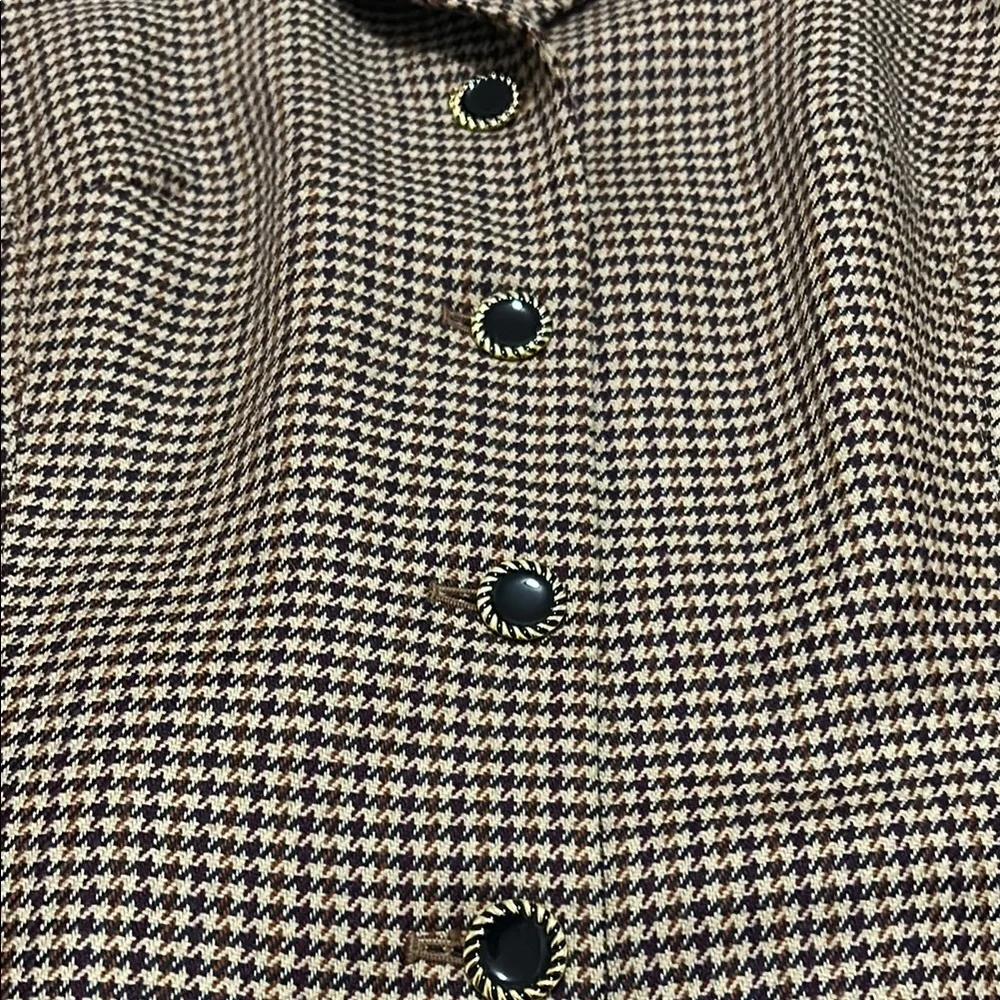 Donna Nicole Houndstooth Design Pure Wool Blazer - Picture 5 of 7